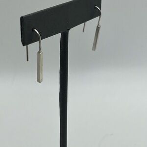 Sterling Silver Dangle Bar Earrings